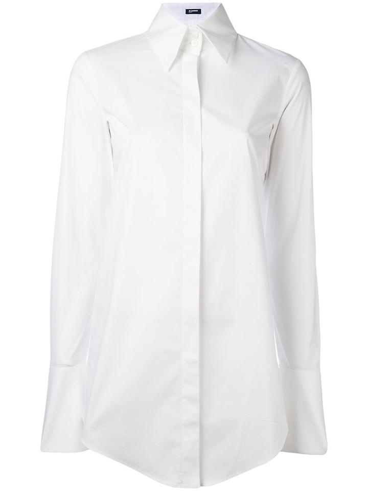 Jil Sander Navy - Plain Shirt - Women - Cotton/spandex/elastane - 38, White, Cotton/spandex/elastane