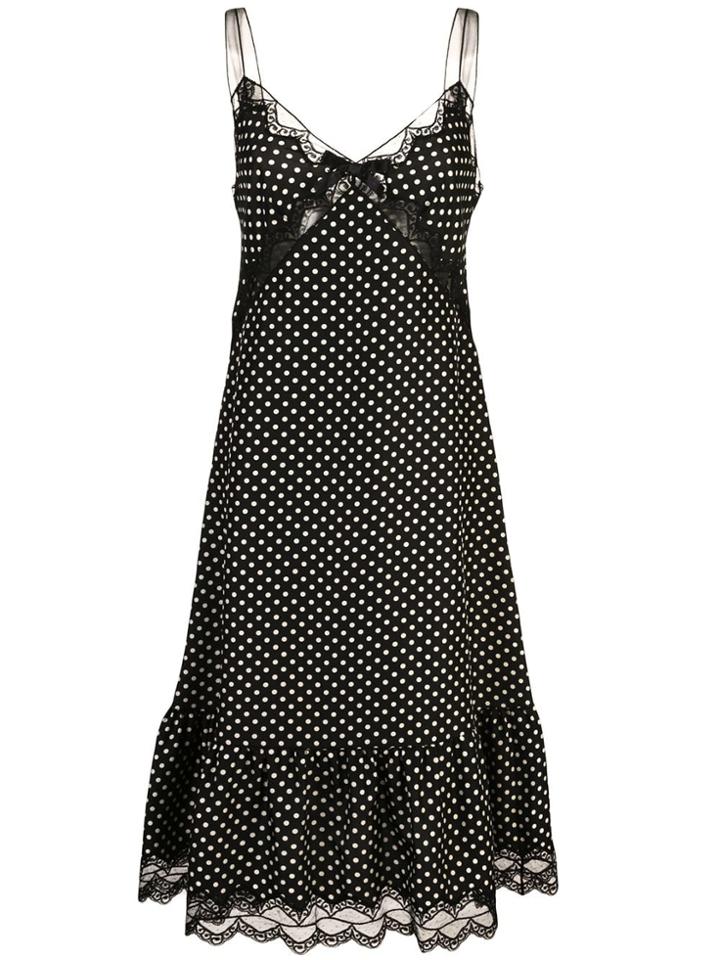 Marc Jacobs Polka Dots Slip Dress - Black