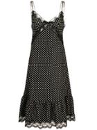 Marc Jacobs Polka Dots Slip Dress - Black