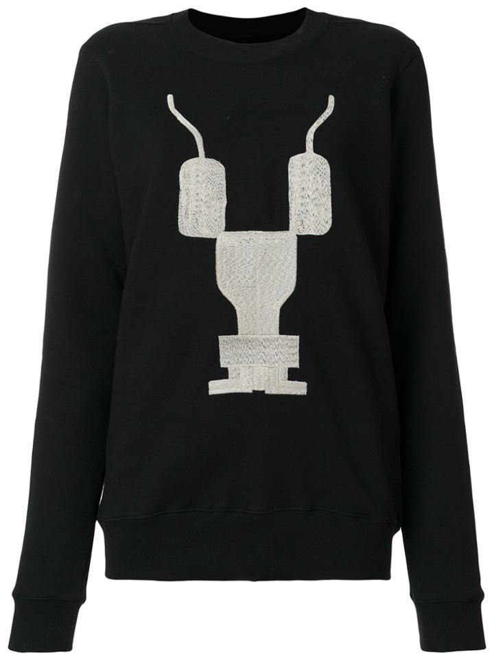 Rick Owens Drkshdw Embroidered Sweatshirt - Black
