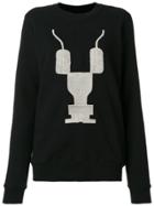 Rick Owens Drkshdw Embroidered Sweatshirt - Black
