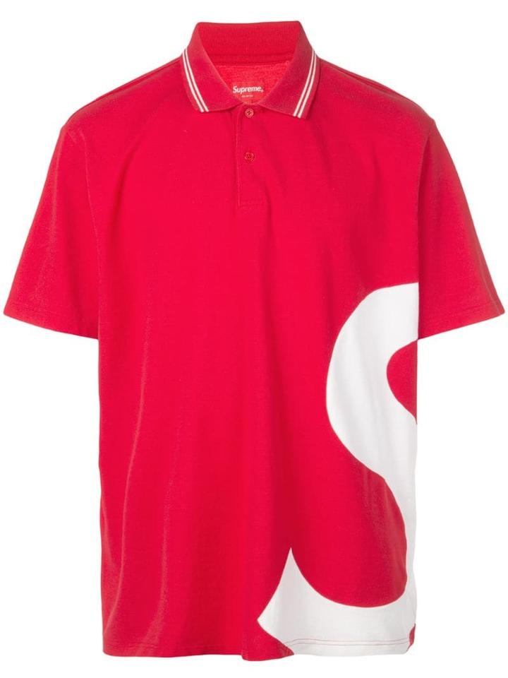 Supreme S Logo Polo - Red