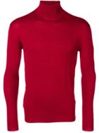 Raf Simons Embroidered Logo Roll Neck Sweater