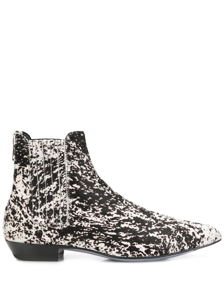 Paul Smith Animal Print Boots - White