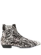 Paul Smith Animal Print Boots - White