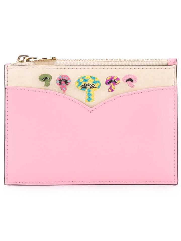 Olympia Le-tan Beaded Mushroom Clutch, Women's, Pink/purple, Calf Leather
