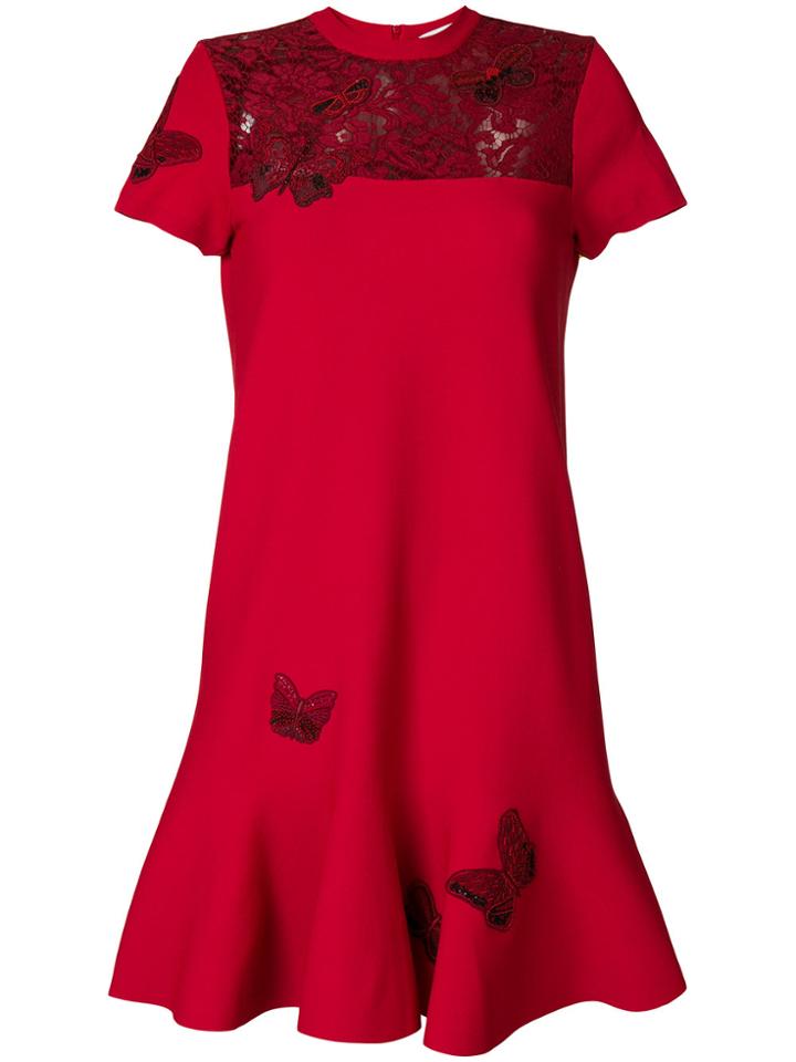 Valentino Butterfly Embroidered Dress