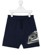Moschino Kids Graphic Logo Print Shorts, Boy's, Size: 6 Yrs, Blue