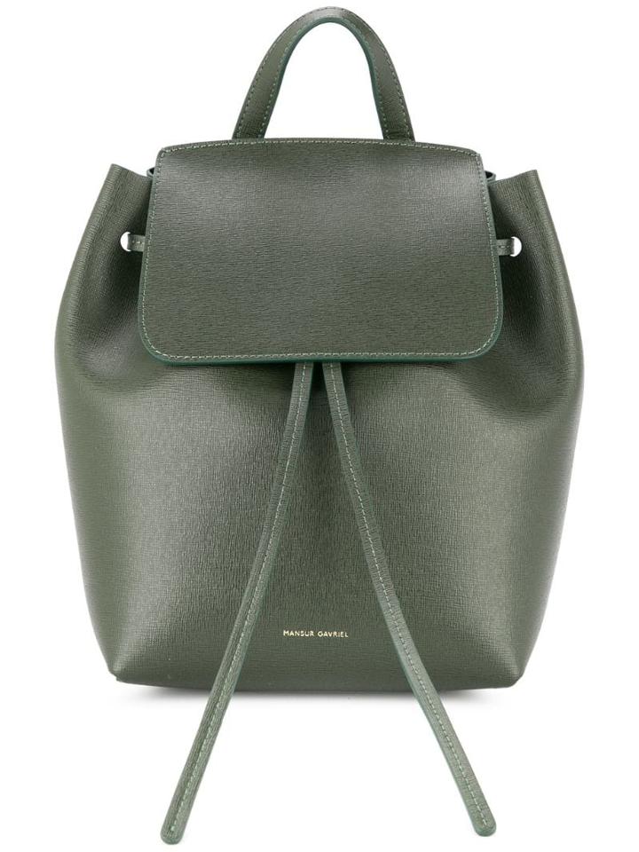 Mansur Gavriel Saffiano Mini Backpack - Green