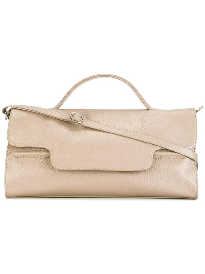 Zanellato - Rectangular Top Handle Tote - Women - Calf Leather - One Size, Women's, Nude/neutrals, Calf Leather