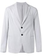 Armani Collezioni Welt Pockets Blazer, Men's, Size: 54, Grey, Cotton/spandex/elastane/linen/flax/polyester