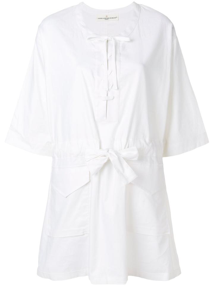 Golden Goose Deluxe Brand Drawstring Waist Dress - White