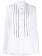 Ermanno Scervino Rhinestone-embellished Long-sleeved Shirt - White