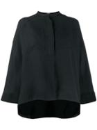 Jil Sander Navy Flare Styled Blouse - Blue