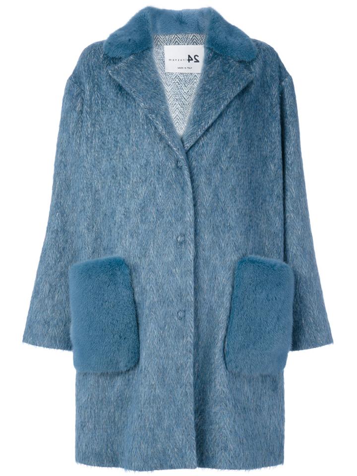 Manzoni 24 Mink Fur Coat - Blue