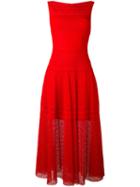 Textured Panel Dress - Women - Polyamide/polyester/spandex/elastane - 42, Red, Polyamide/polyester/spandex/elastane, Talbot Runhof