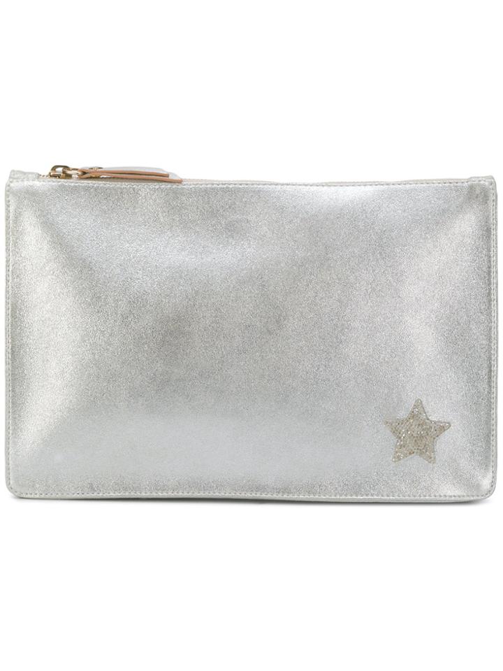 Lorena Antoniazzi Zip Top Clutch - Metallic