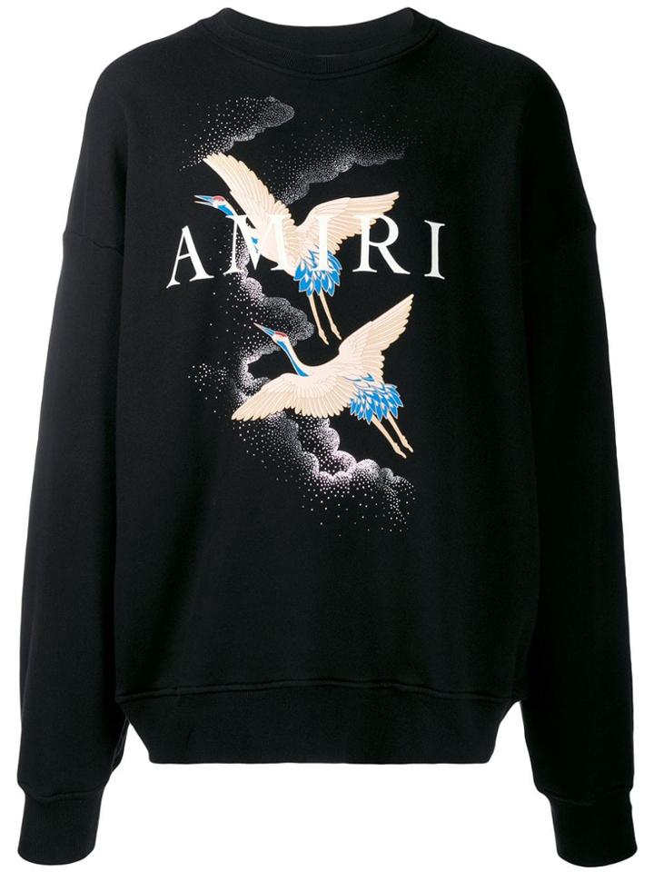 Amiri Graphic Print Oversized Sweatshirt - Black