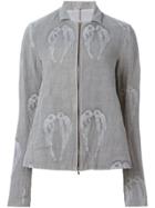 Alice Waese Embroidered Swing Jacket - Grey