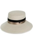 Maison Michel Band Detail Hat - White