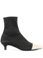 By Far Karl Stretch Leather Boots - Black