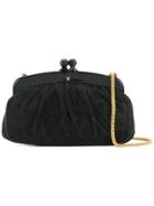 Chanel Vintage Quilted Clasp Shoulder Bag - Black