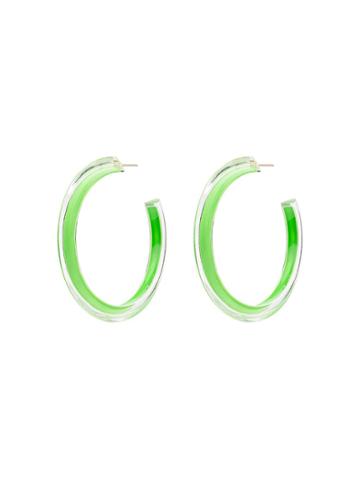 Alison Lou Jelly Small Hoop Earrings - Green