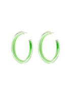 Alison Lou Jelly Small Hoop Earrings - Green