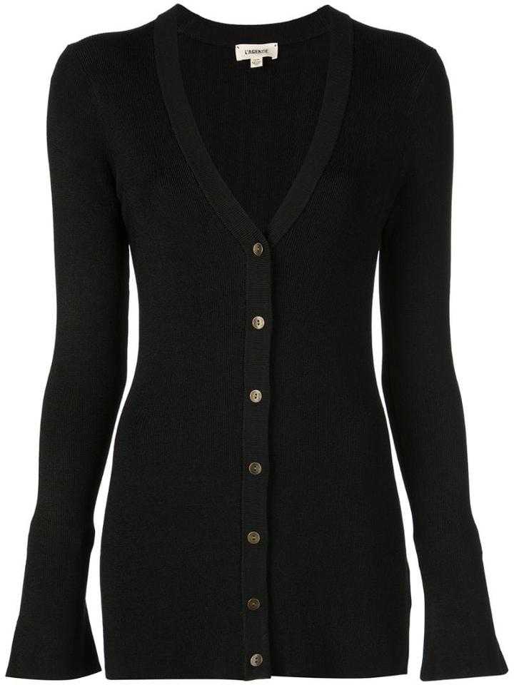 L'agence Knitted Cardigan - Black