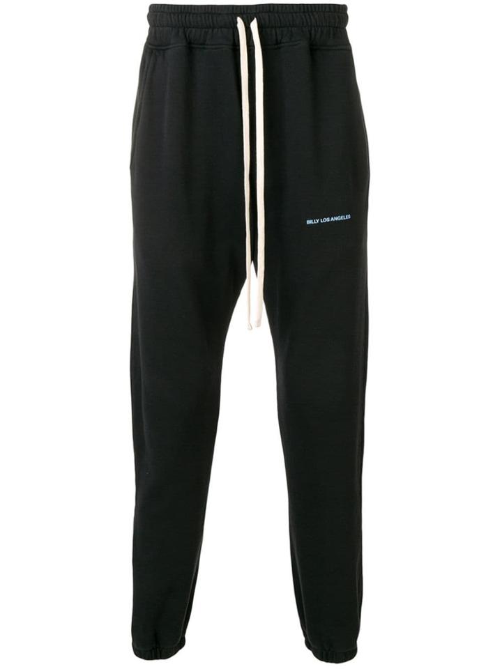 Billy Los Angeles Contrast Drawstring Track Trousers - Black
