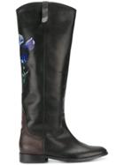 Golden Goose Deluxe Brand Floral Knee-length Boots - Black