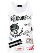 Dsquared2 Logo Patches Tank Top - White