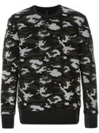 Blackbarrett Mesh Camouflage Print Sweatshirt