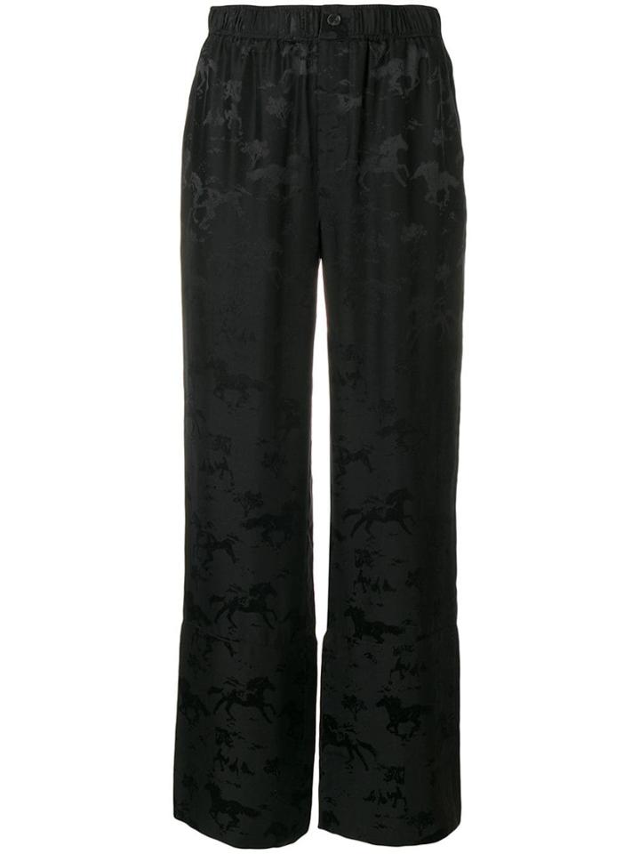 Ganni Horse Pattern Trousers - Black