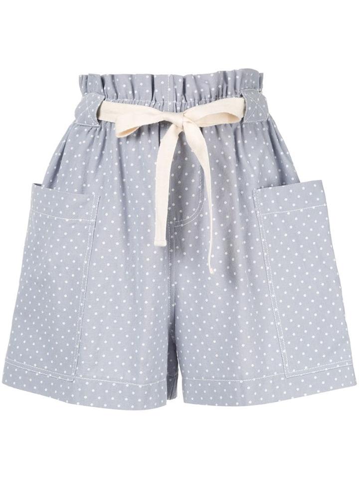 Karen Walker Polka Dot Print Shorts - Grey