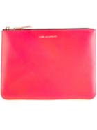 Comme Des Garçons Wallet Zipped Clutch, Adult Unisex, Pink/purple, Goat Skin