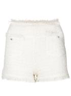 Chanel Vintage Tweed Shorts - White