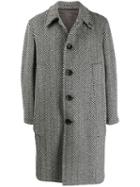 Gabriele Pasini Herringbone Button Coat - Grey