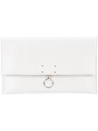 Jil Sander Flat Flap Clutch - White