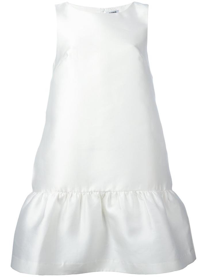 P.a.r.o.s.h. Sleeveless Peplum Dress, Women's, White, Silk/polyester/acetate/viscose
