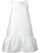 P.a.r.o.s.h. Sleeveless Peplum Dress, Women's, White, Silk/polyester/acetate/viscose