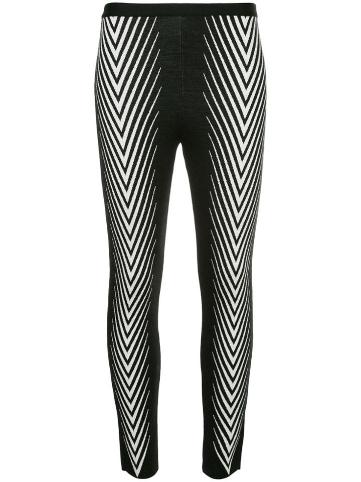Haider Ackermann Chevron-print Leggings - Black