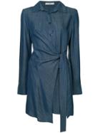Tibi Denim Shirt Dress - Blue