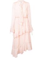 Derek Lam 10 Crosby Long Sleeve Tiered Maxi Dress - Nude & Neutrals