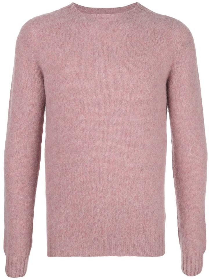 Officine Generale Knit Crew Neck Jumper - Pink