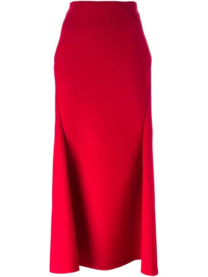 Junya Watanabe Comme Des Garçons Mid-rise Structured Skirt, Women's, Size: Medium, Red, Nylon