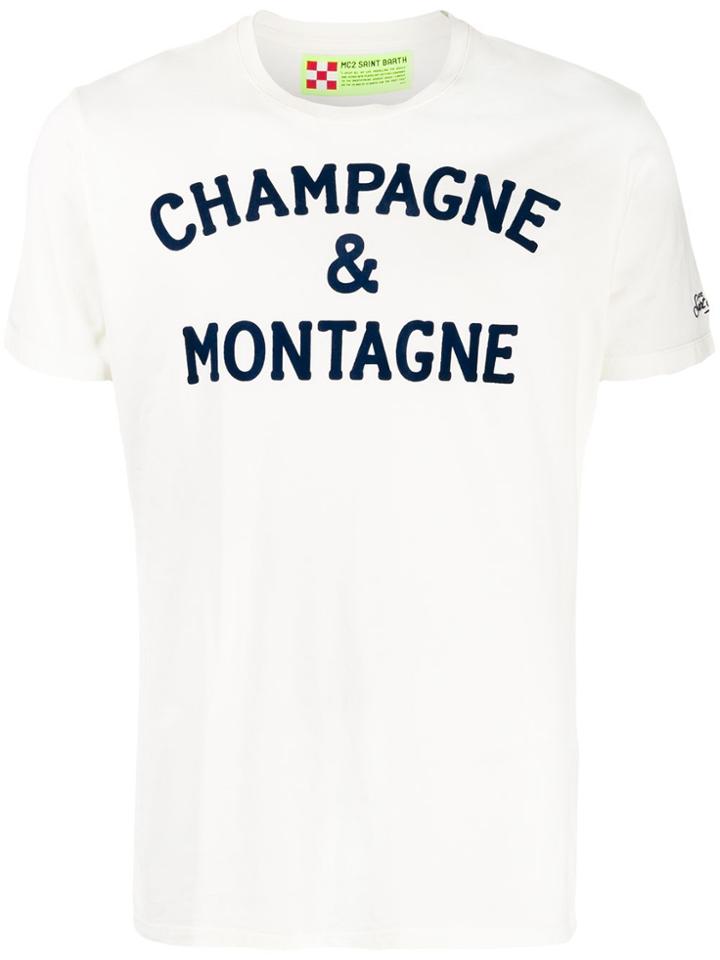 Mc2 Saint Barth Mon Champ Slogan Print T-shirt - White
