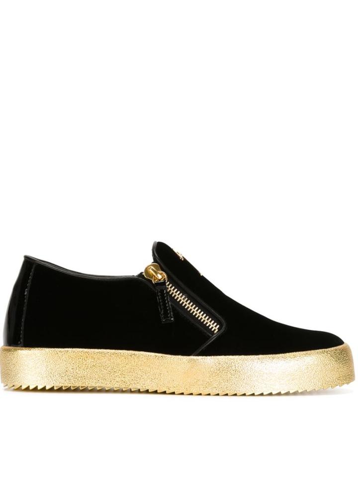 Giuseppe Zanotti Design Vegas Slip-on Sneakers, Men's, Size: 40, Black, Leather/velvet/patent Leather