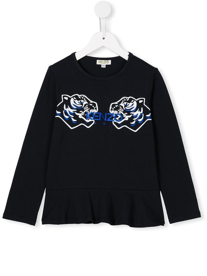 Kenzo Kids Double Tiger Top, Girl's, Size: 12 Yrs, Blue