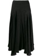 Chloé Asymmetric Midi Skirt - Black